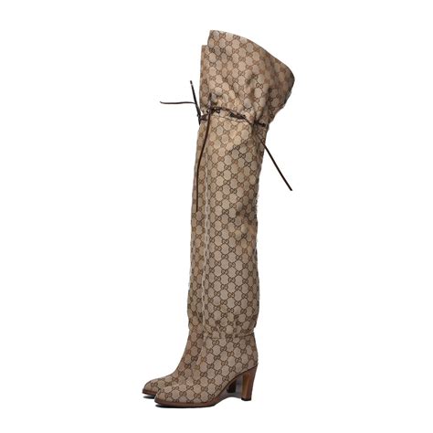 gucci women's black boots|gucci monogram thigh high boots.